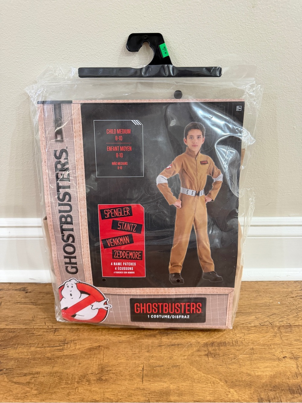 Kids Tan Jumpsuit Costume with Name Patches - Child Medium